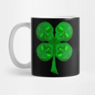 Four leaf clover skulls Mug